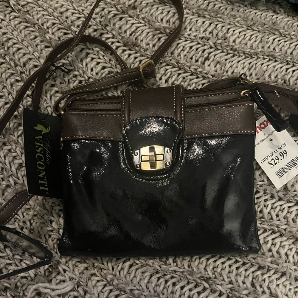 Black and Brown crossbody purse